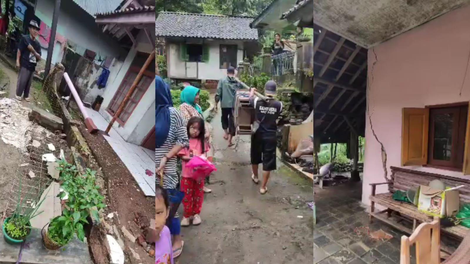 10 Rumah dan Satu Musala di Karangnunggal Terdampak Pergeseran Tanah, Warga Mulai Mengungsi