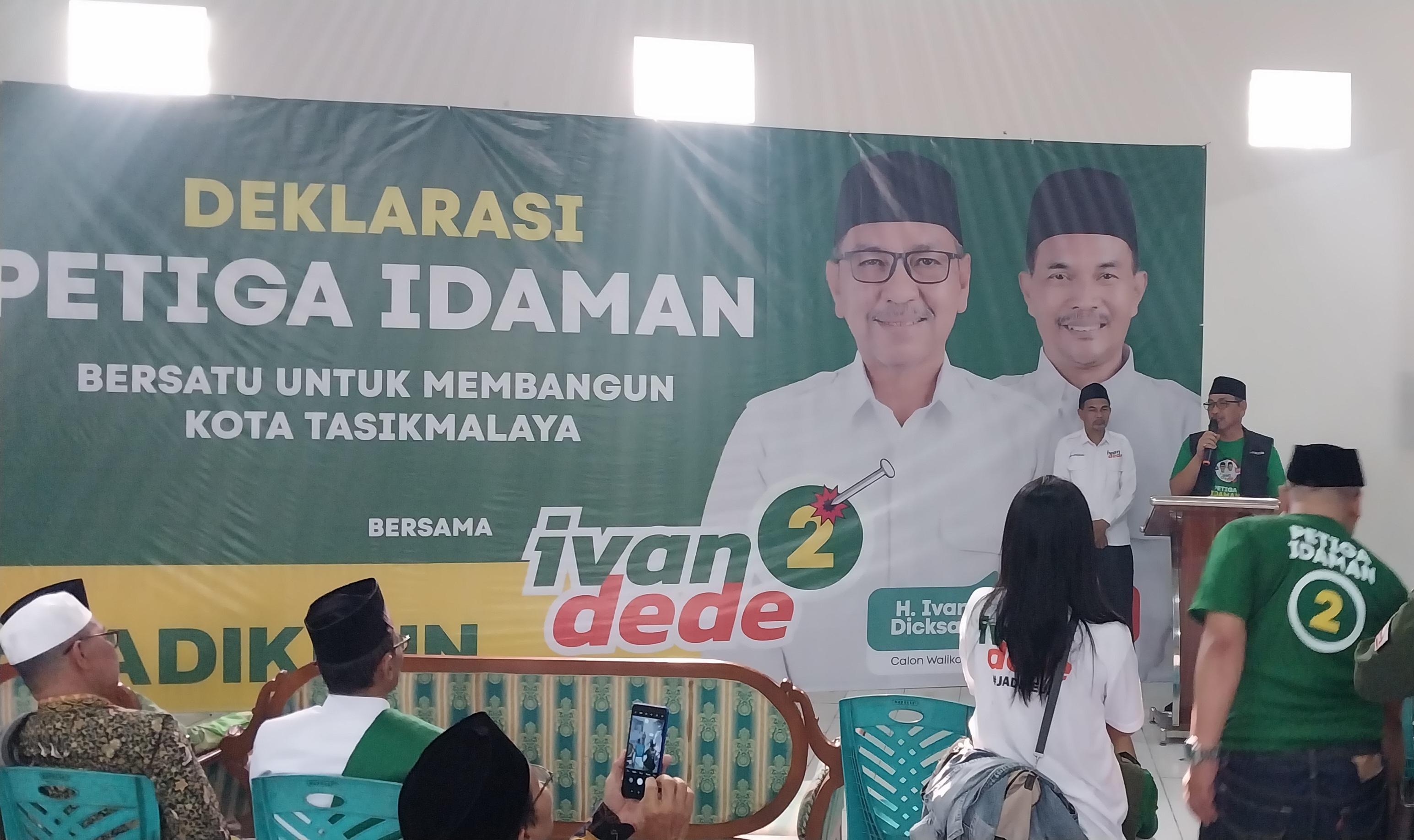 Petiga Idaman Deklarasi Menangkan Ivan-Dede di Pilkada Kota Tasikmalaya