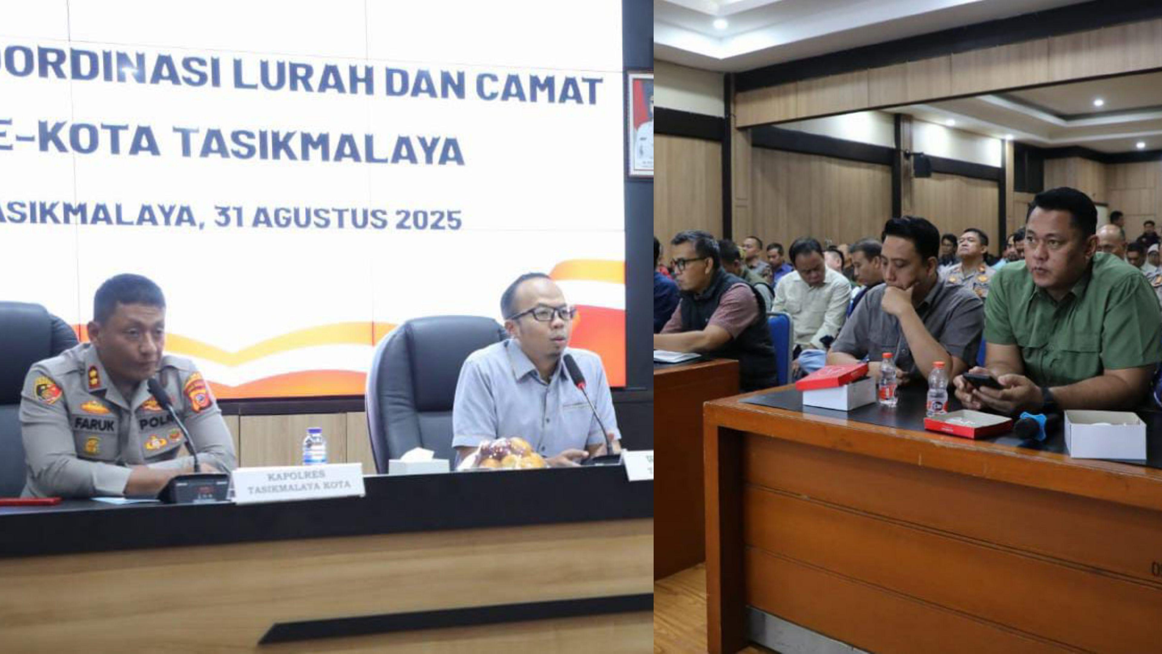 Pemkot Tasikmalaya Gelar Rapat Koordinasi bersama Camat dan Lurah untuk Jaga Kondusivitas Wilayah