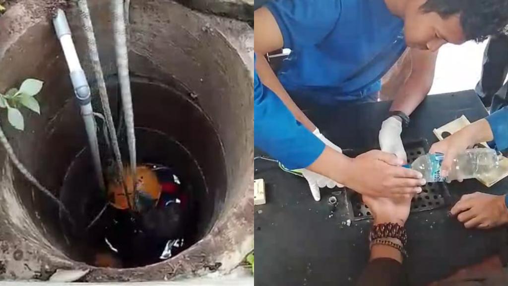 Damkar Kota Tasikmalaya Evakuasi Kucing Jatuh ke Sumur dan Lepas Cincin dari Jari Warga