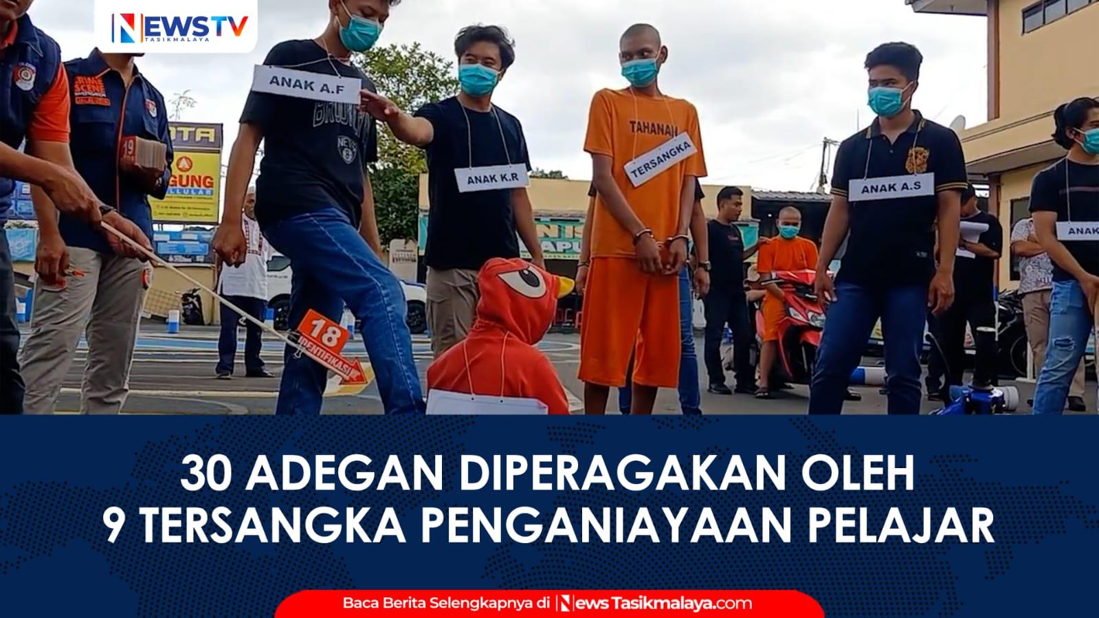 VIDEO: 30 Adegan Diperagakan dalam Rekonstruksi Kasus Tewasnya Pelajar di Jalan Mashudi Tasikmalaya
