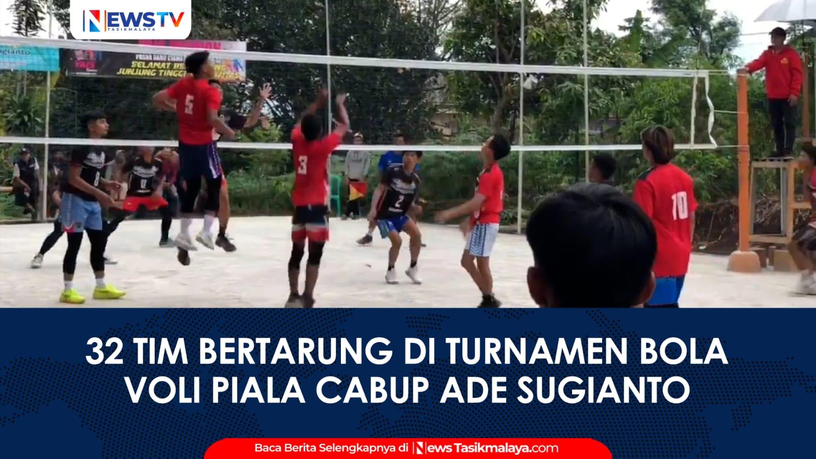 VIDEO: 32 Tim se-Priangan Timur Bertanding dalam Turnamen Bola Voli Piala Ade Sugianto