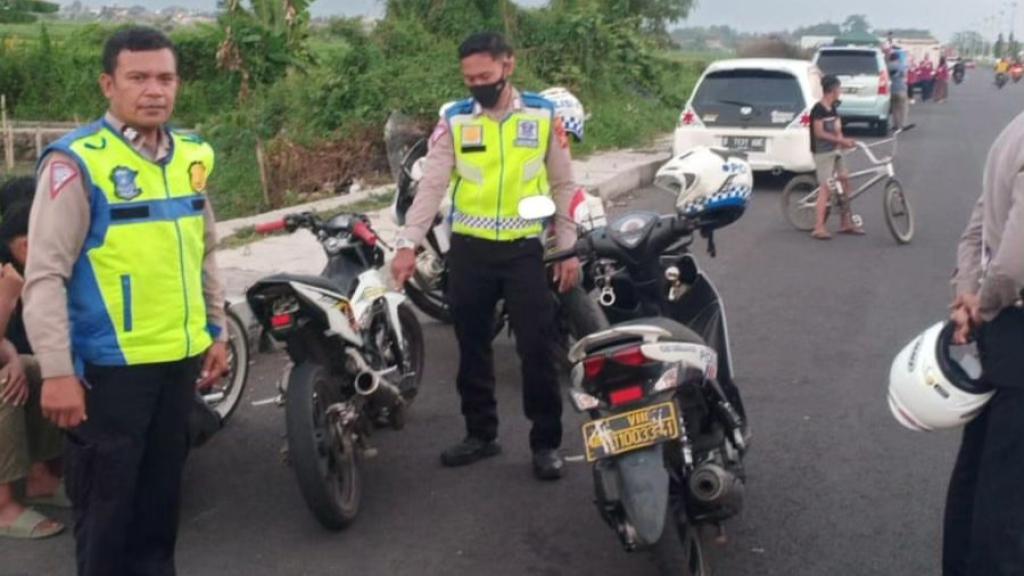 Polisi Amankan Sejumlah Motor Berknalpot Brong di Jalan Lingkar Utara Tasikmalaya pada Hari Terakhir Ops Patuh Lodaya