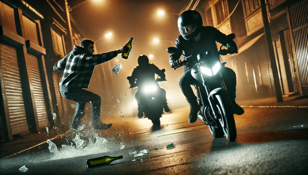 2 Pemotor di Tasikmalaya jadi Korban Pelemparan Botol oleh OTK di Jalan Mayor SL Tobing