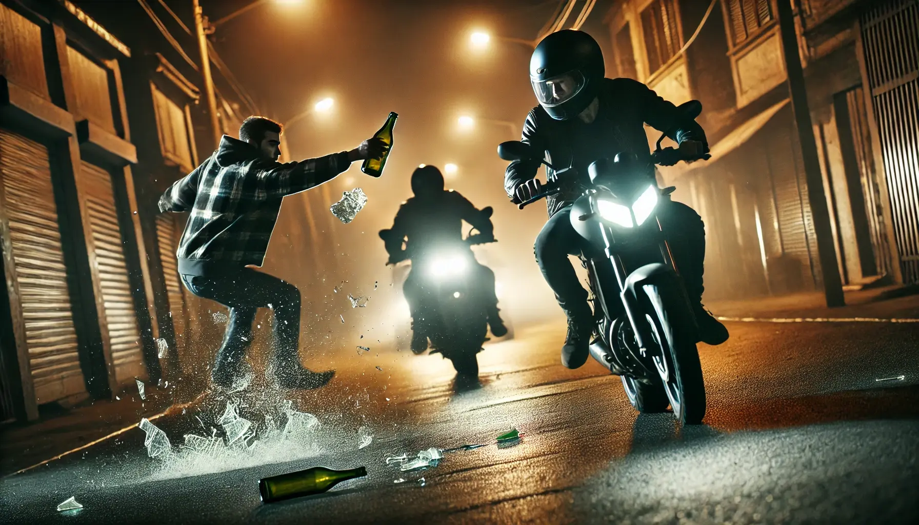 2 Pemotor di Tasikmalaya jadi Korban Pelemparan Botol oleh OTK di Jalan Mayor SL Tobing