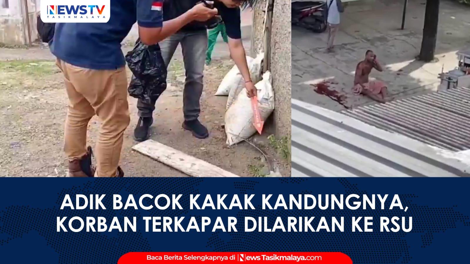 VIDEO: Adik Bacok Kakak di Cibeureum Tasikmalaya, Pelaku Diamankan Polisi