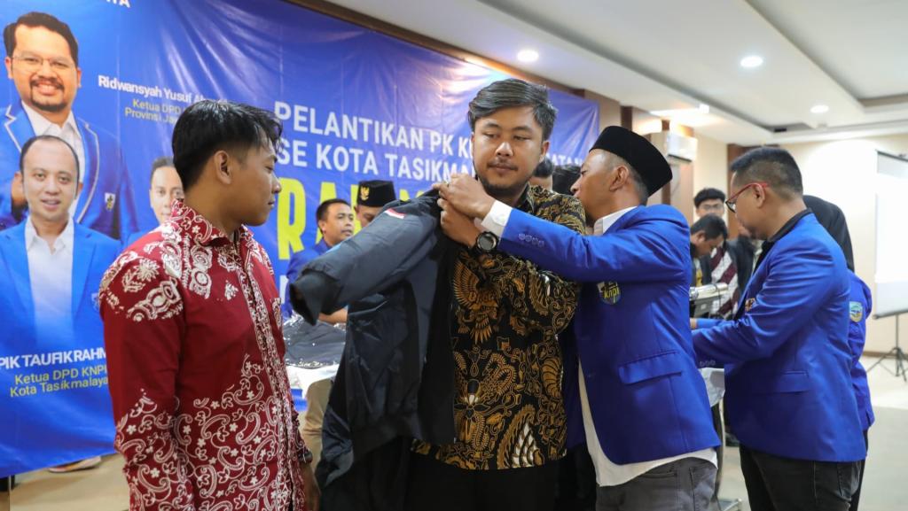 Aries Munandar Resmi Dilantik Sebagai Ketua KNPI Kawalu Kota Tasikmalaya Periode 2024-2027