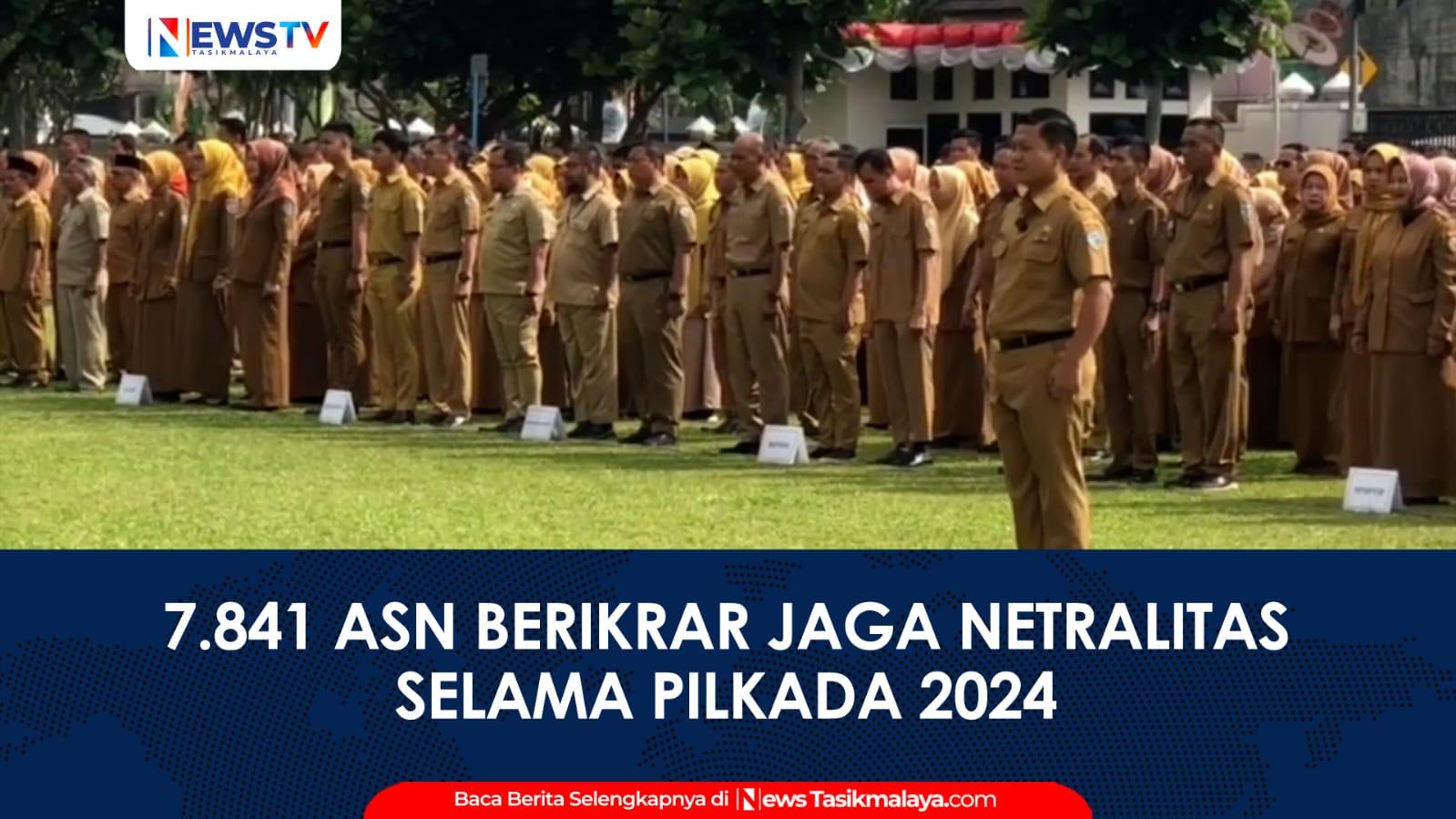 VIDEO: ASN Pemkot Tasikmalaya Berikrar Jaga Netralitas Selama Pilkada 2024, Sanksi Berat Menanti Pelanggar