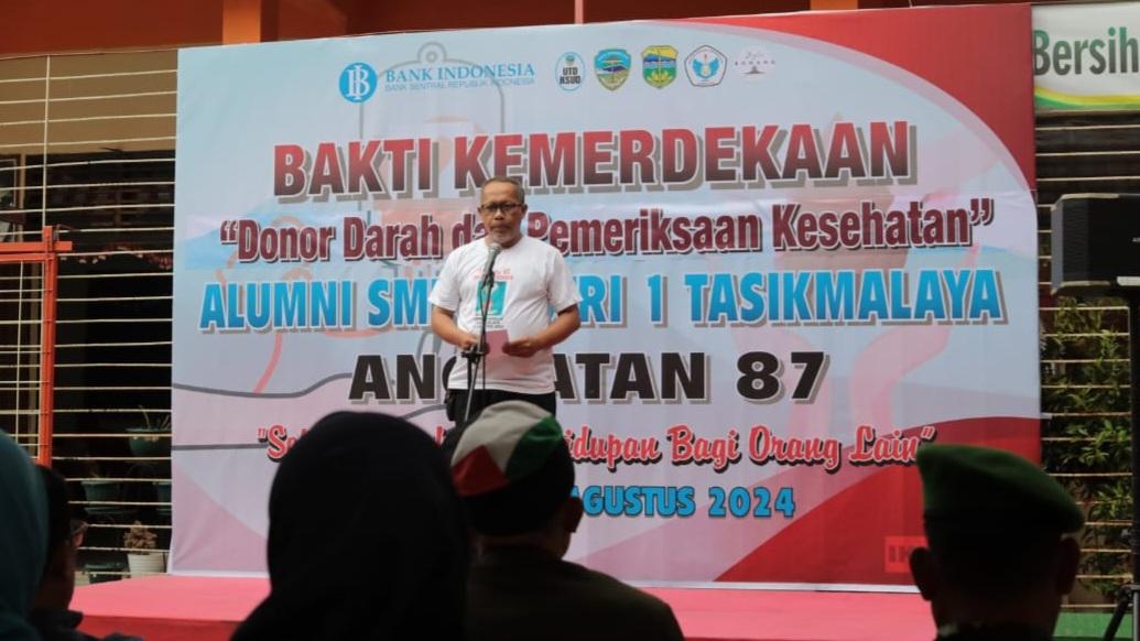 Bakti Kemerdekaan Alumni SMPN 1 Kota Tasikmalaya Angkatan 87 Gelar Donor Darah dan Pemeriksaan Kesehatan