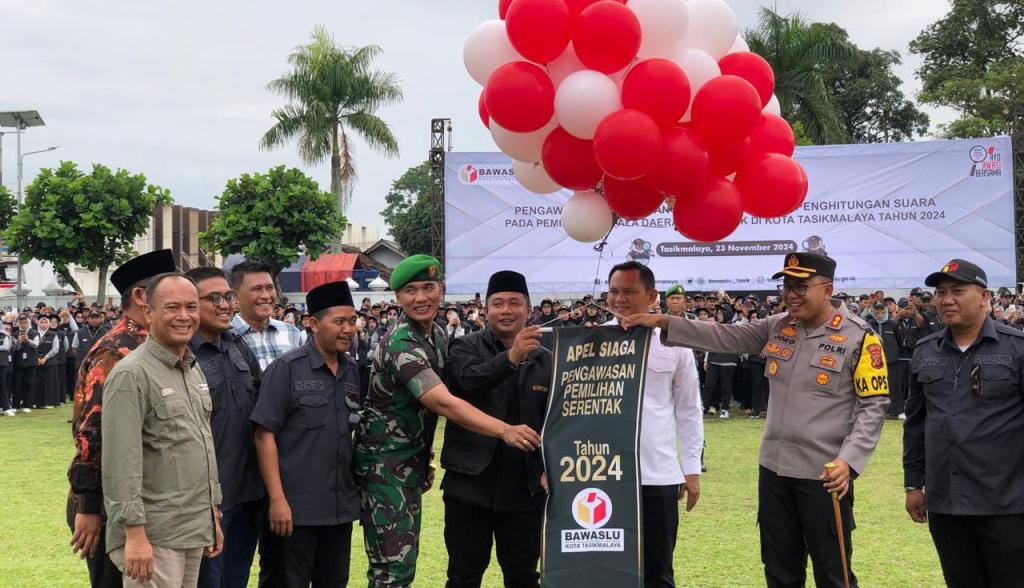 Bawaslu Kota Tasikmalaya Gelar Apel Siaga Awasi Masa Tenang Jelang Pilkada 2024, Fokus Patroli Money Politik