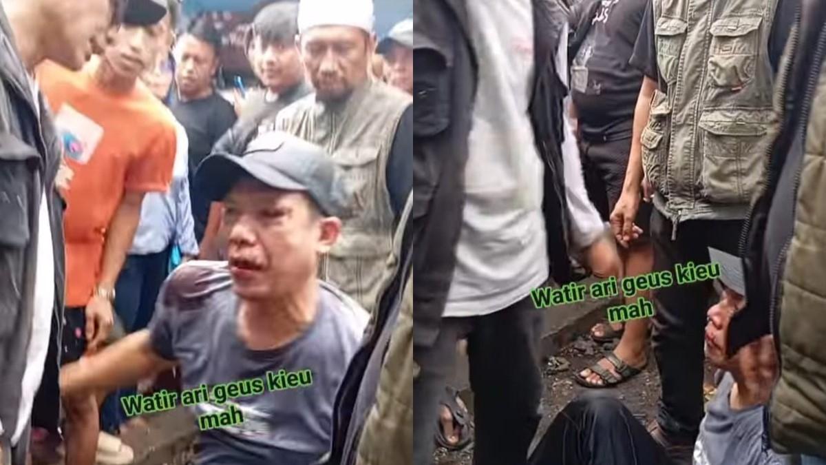 Copet di Pasar Kojengkang Dadaha Tasikmalaya Babak Belur Dihajar Warga
