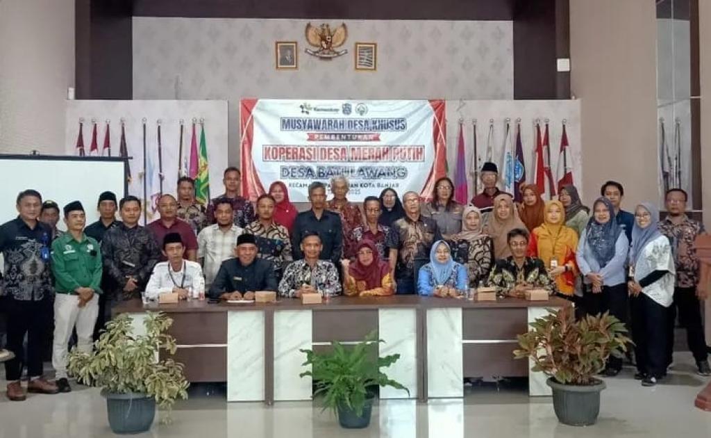 Desa Batulawang Jadi Pelopor Musdesus Pembentukan Koperasi Merah Putih di Kota Banjar