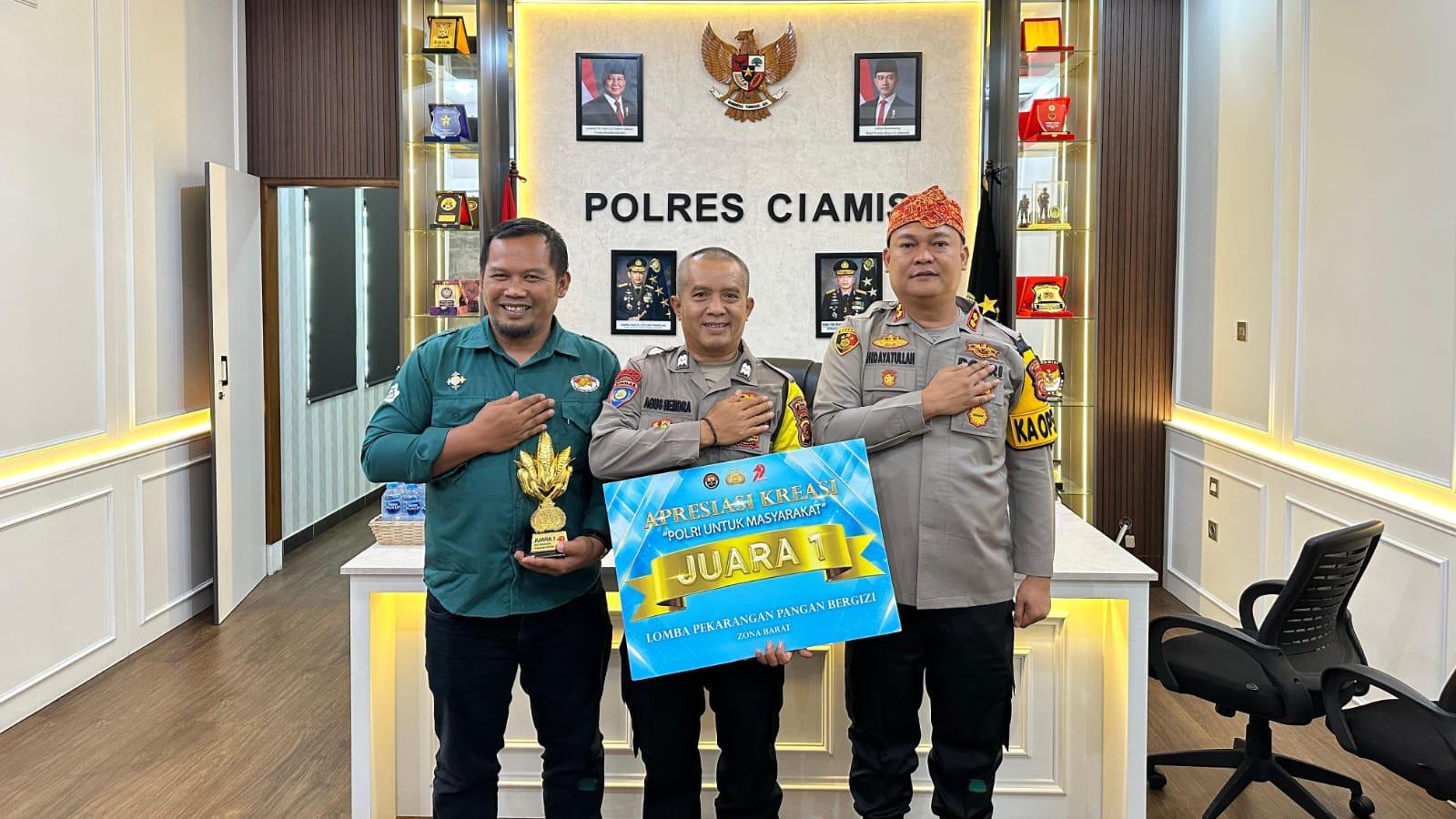 Desa Jalatrang Ciamis Raih Juara 1 Lomba Pekarangan Pangan Bergizi Tingkat Mabes Polri