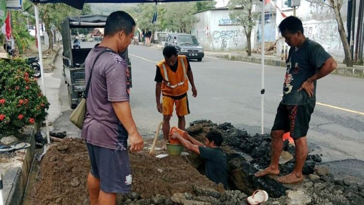Distribusi Air Bersih ke Batalyon di Kota Banjar Kembali Normal Usai Perbaikan Pipa Bocor