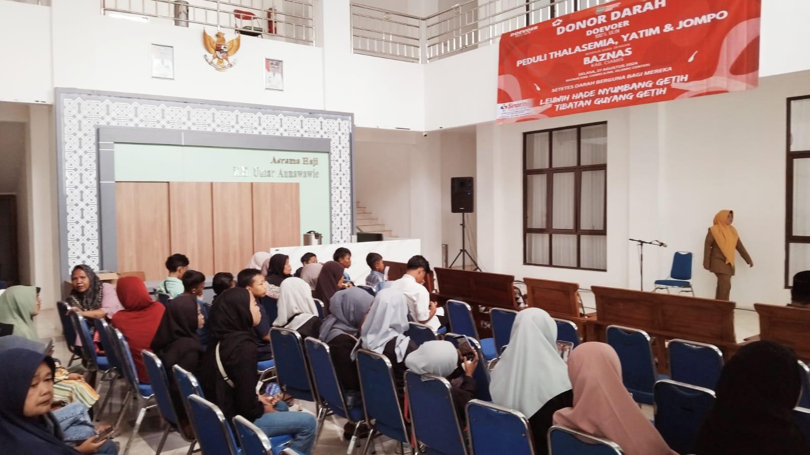Doervoer Ciamis Gelar Donor Darah dan Santunan untuk Anak Yatim dalam Rangka Peduli Thalasemia