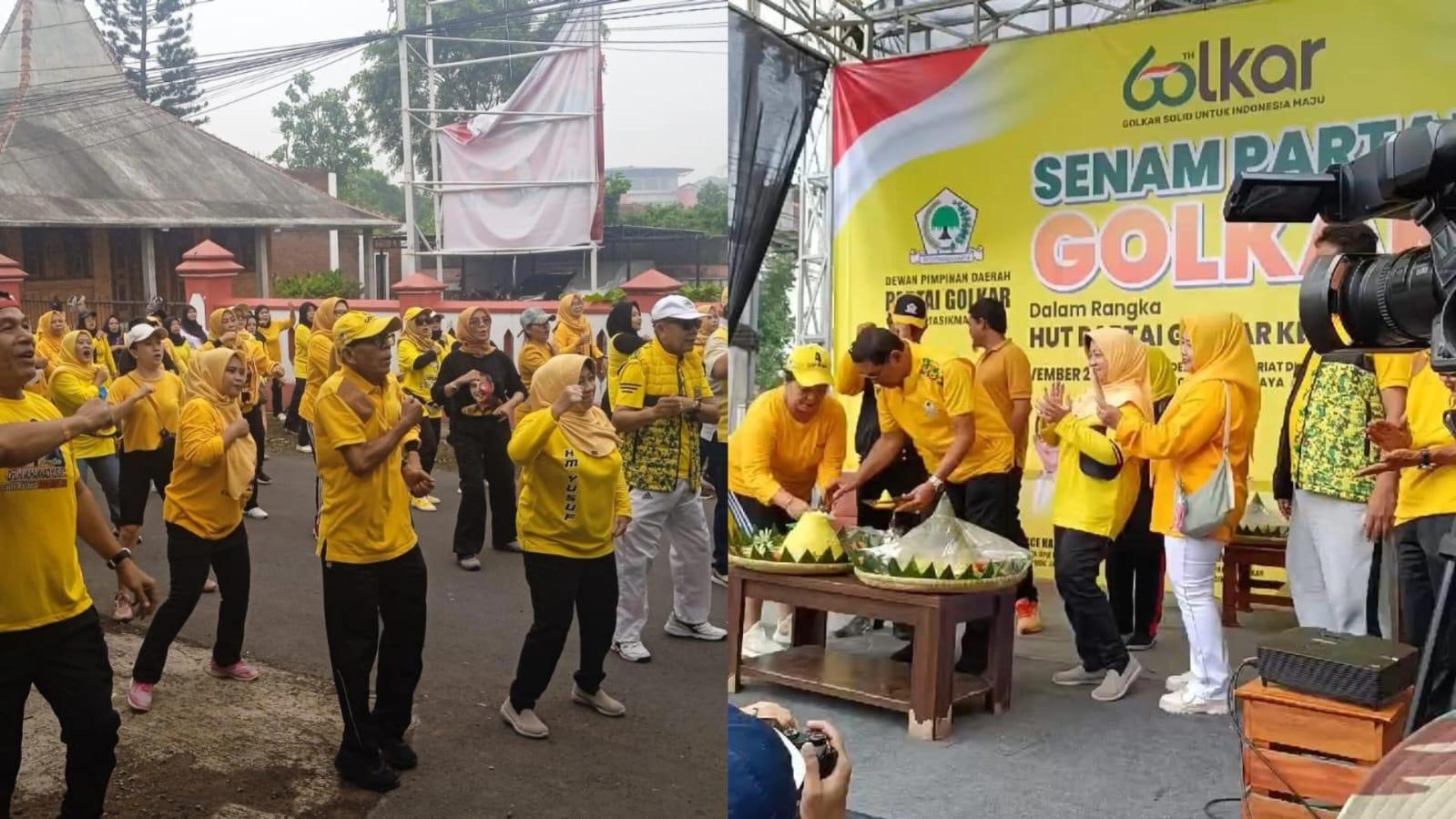 DPD Golkar Kota Tasikmalaya Gelar Senam Massal HUT ke-60, Dukung Rekor MURI dan Perkuat Solidaritas