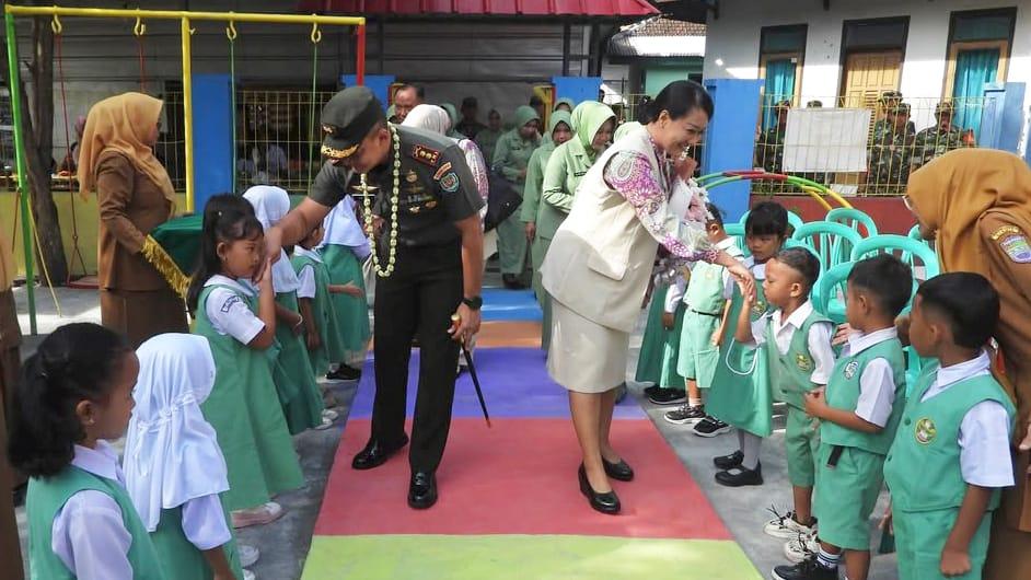 Dukung Pendidikan Usia Dini, Kodim 0613 Ciamis Resmikan Renovasi Gedung TK Merpati Kartika