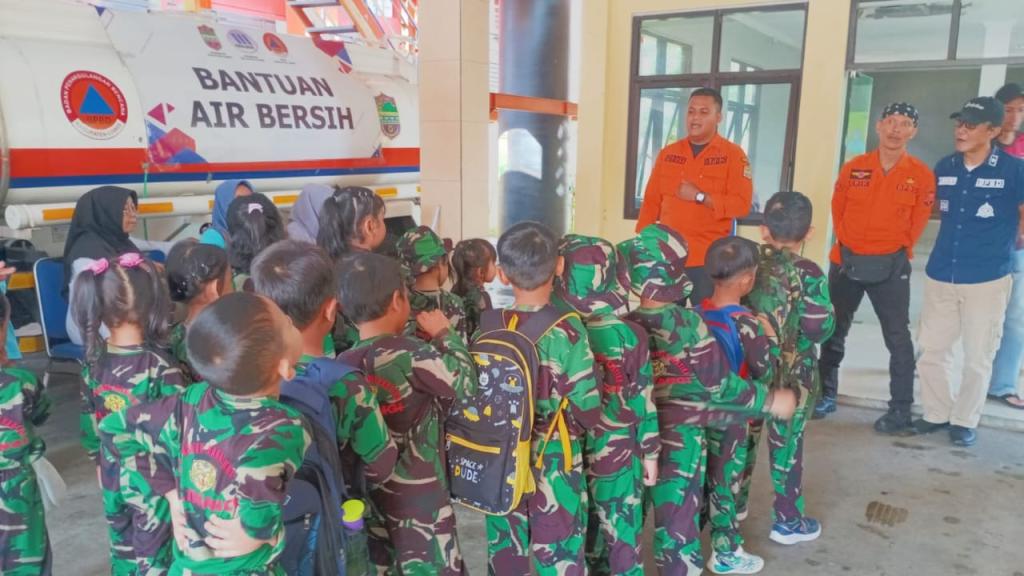Edukasi Mitigasi Bencana, BPBD Ciamis Gelar Simulasi untuk Siswa TK Adeirma