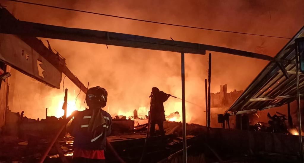 Enam Rumah dan Toko Hangus Terbakar di Singaparna, Diduga Akibat Korsleting Listrik