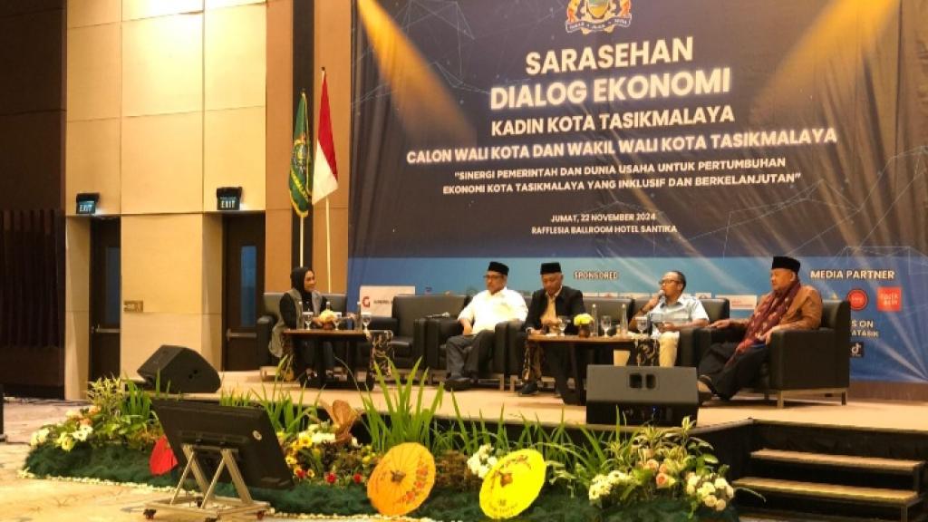 Gali Gagasan Visi dan Misi, Kadin Kota Tasikmalaya Dialog Ekonomi dengan Cawalkot-Wawalkot Tasikmalaya