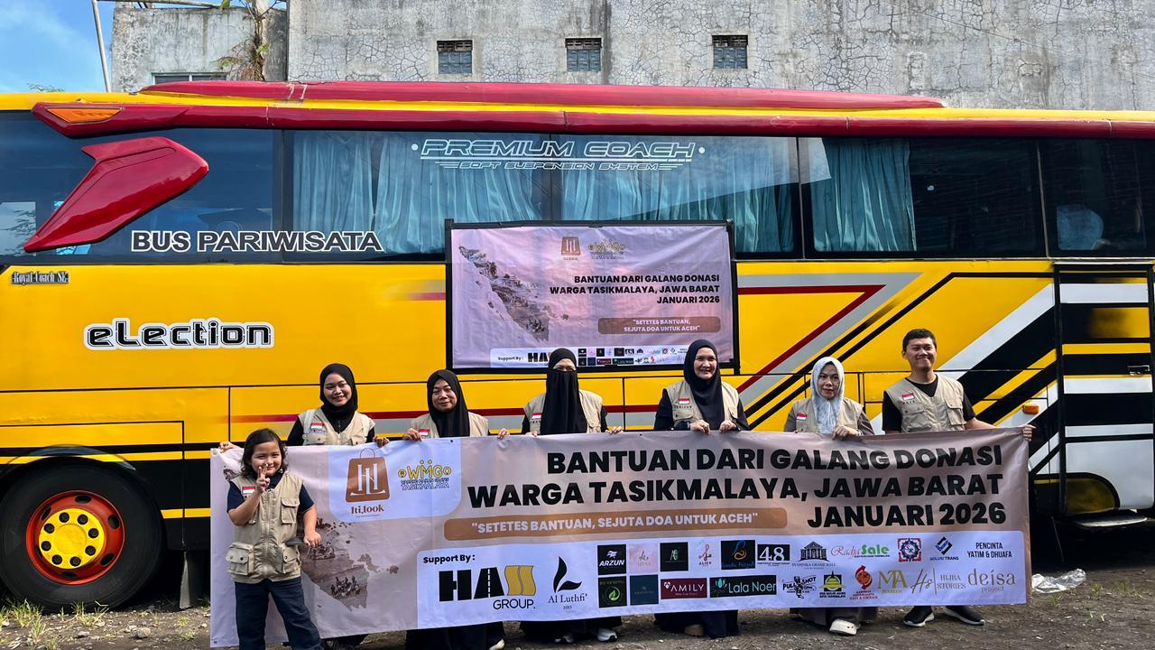 Hi Look dan Warung Makan Gratis Sijum Tasikmalaya Salurkan 7 Ton Bantuan untuk Korban Bencana Aceh, 3 Ton Masih Menyusul
