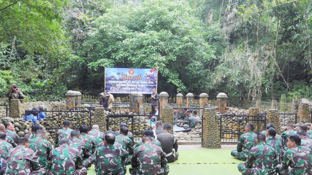 HUT ke-80 TNI, Kodim 0613 Ciamis Gelar Ziarah ke Situs Sejarah Pangcalikan Karangkamulyan