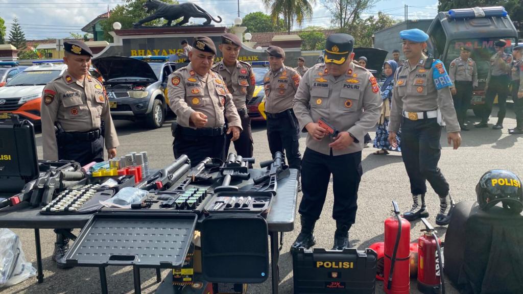 Polres Ciamis Periksa Peralatan untuk Amankan Pilkada 2024