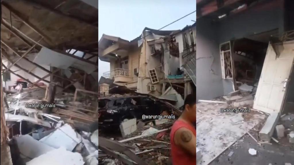 Rumah di Cengkareng Jakarta Barat Hancur Akibat Ledakan Tabung Gas