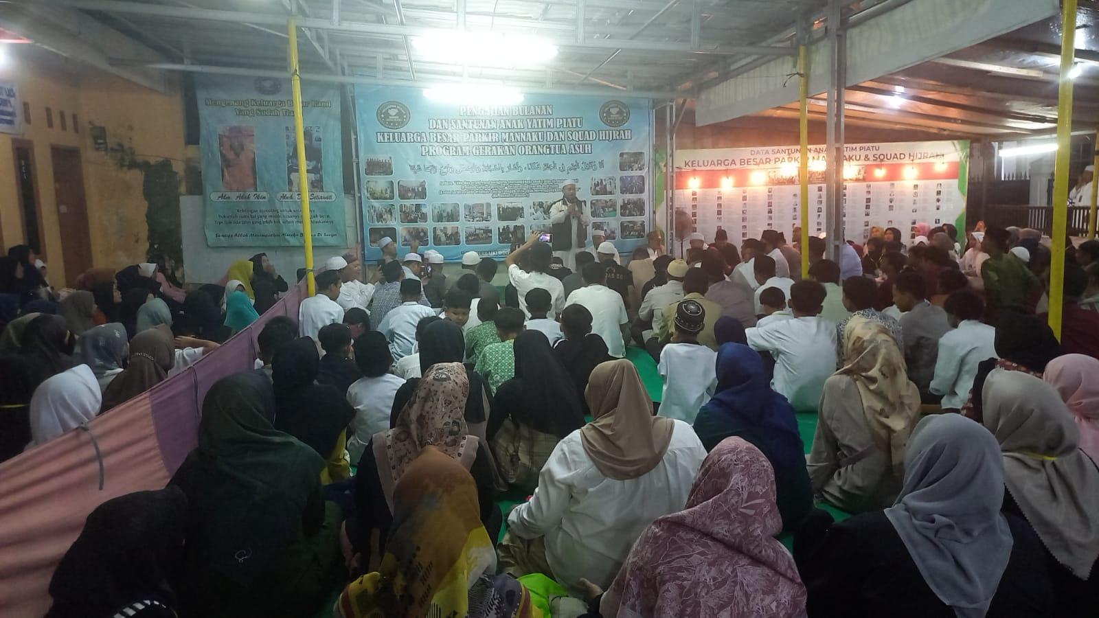 Keluarga Besar Parkir Mannaku dan Squad Hijrah Gelar Pengajian dan Santunan Yatim Piatu secara Rutin