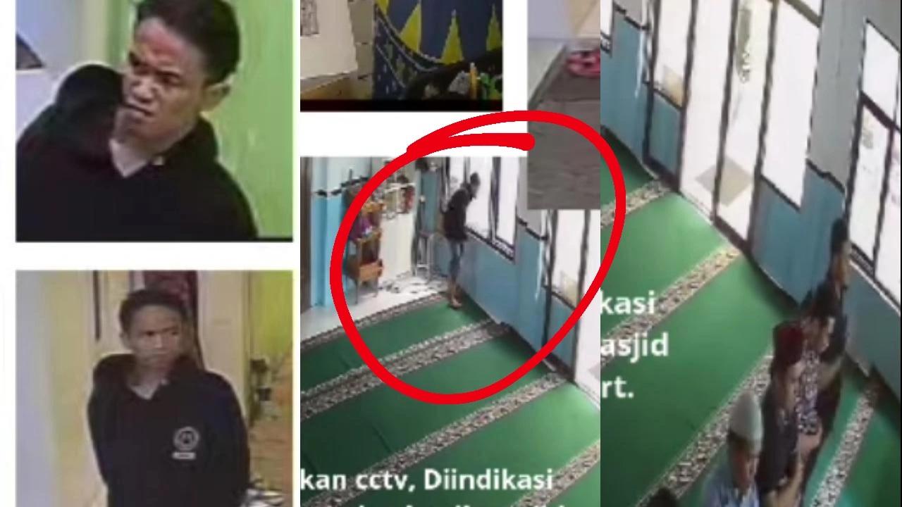 Terekam CCTV, Pemuda Curi HP di Masjid Bani Ismail Pataruman Tasikmalaya saat Salat Berjamaah