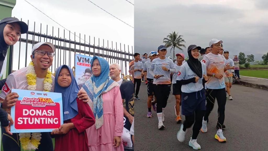 Viman Alfarizi Ramadhan Lari 60 Km dan Donasi Sebelum Mendaftar ke KPU Tasikmalaya