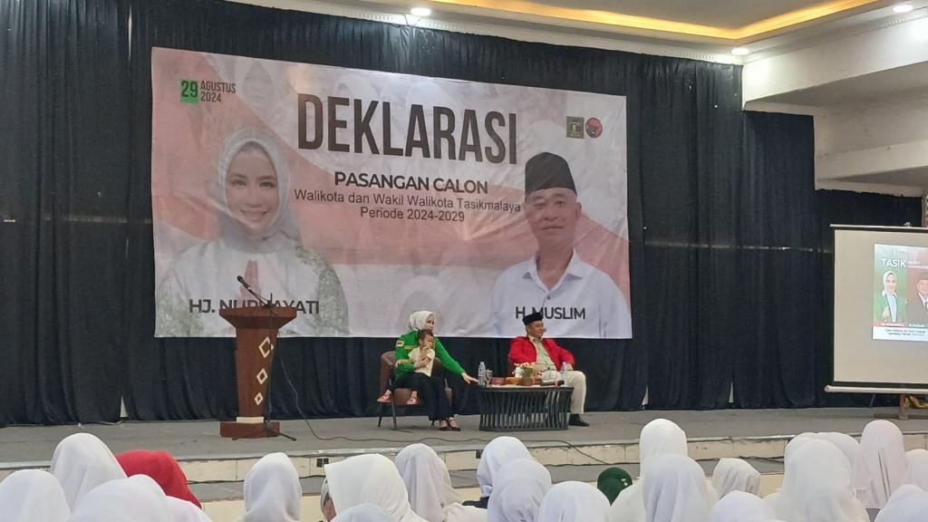 Pasangan Nurhayati-Muslim Gelar Deklarasi dan Serahkan Berkas ke KPU Kota Tasikmalaya untuk Pilkada 2024