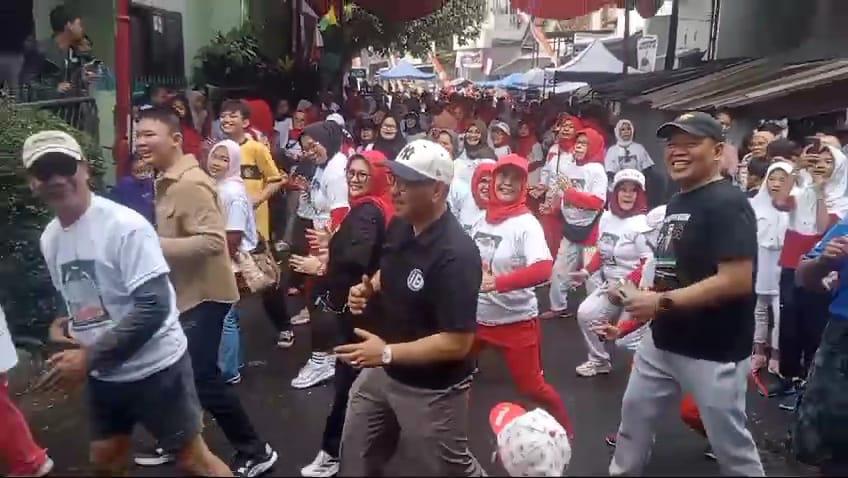 Ivan Dicksan Hadiri Senam dan Jalan Santai di Pabrik Es, Dukungan Masyarakat Menguat