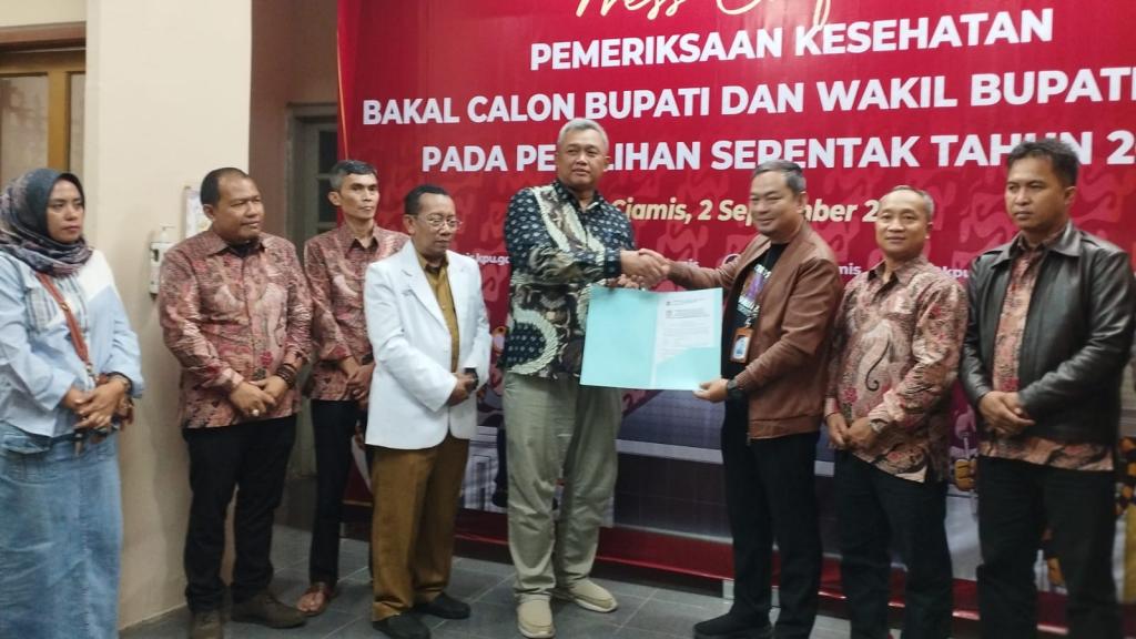 Hasil Pemeriksaan Kesehatan, Bapaslon Siap Lanjutkan Tahapan Pilkada 2024 di Ciamis