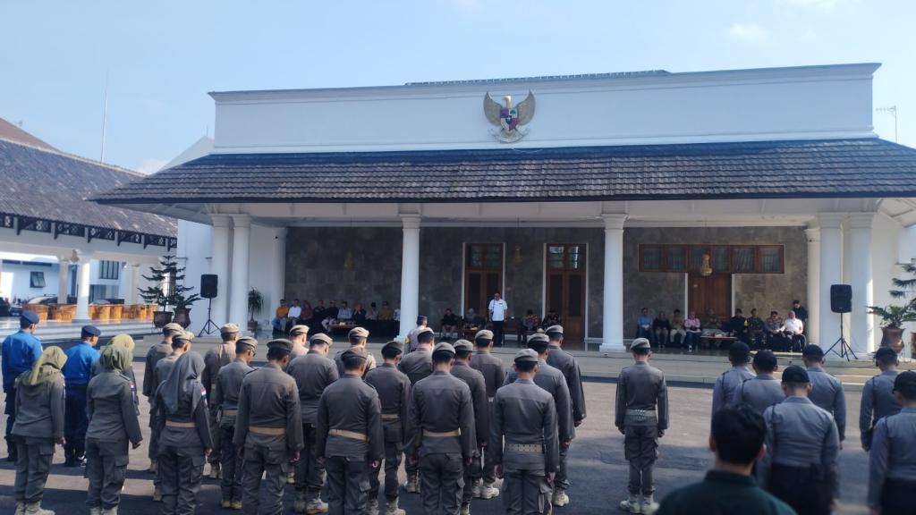 Sukseskan Pelaksanaan Pilkada, Pemkab Ciamis Laksanakan Apel Gelar Pasukan