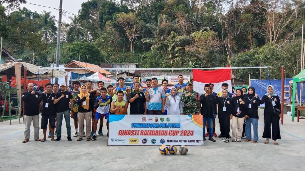 6 Kecamatan di Tasik Selatan Berlaga di Turnamen Bola Voli Putra Dinasti Rambatan Cup 2024