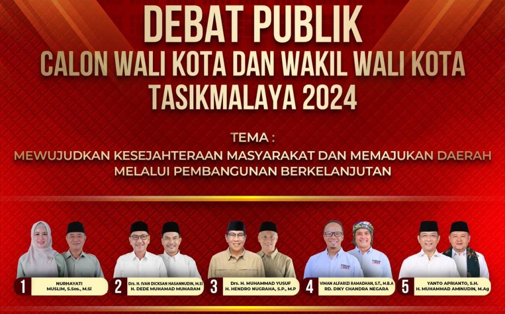 Malam Ini Debat Publik Pilkada Kota Tasikmalaya, Ajang Saling Adu Cerdas Gagasan Calon