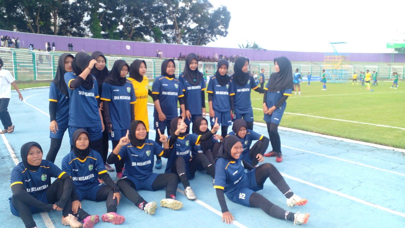 SMA Nusantara Borong Gelar Juara Usai Bungkam SMAN 2 Ciamis 5-0 di Final Liga Pelajar Putri