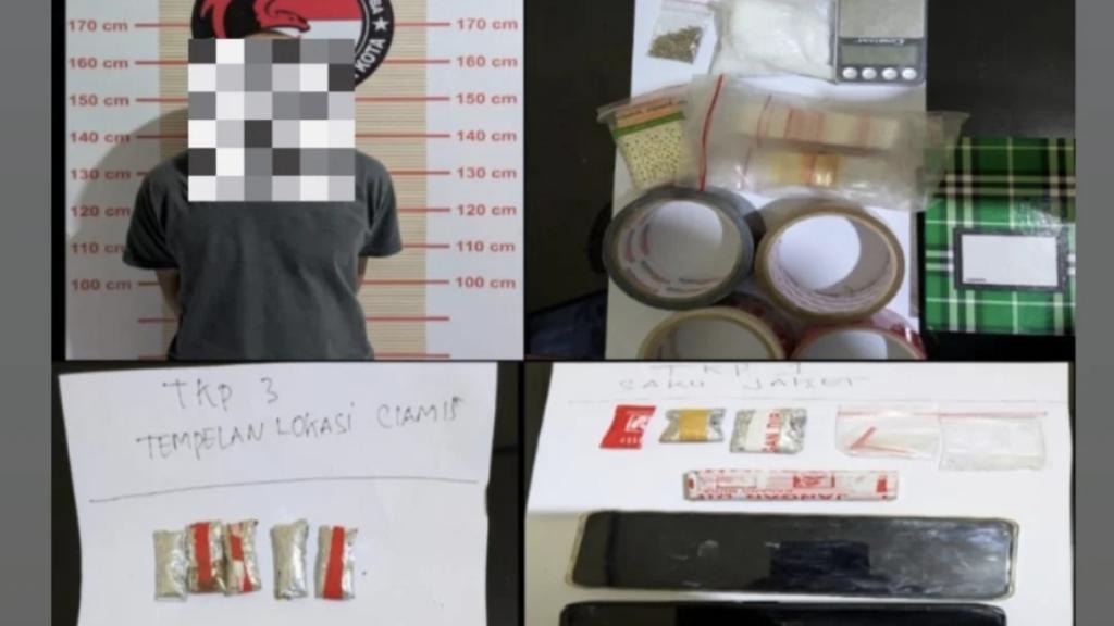 Gagal Edarkan 106 Gram Sabu, Pria Ini Diciduk Satnarkoba Polres Tasikmalaya Kota Bersama 2 HP dan Timbangan Digital
