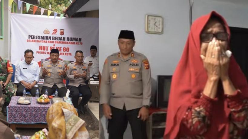Polres Tasikmalaya Kota Bedah Rumah yang Dihuni 5 KK di Mangkubumi