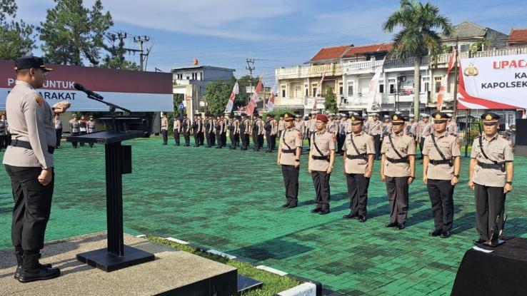 Sertijab Kasat Narkoba dan Binmas Polres Tasikmalaya Kota, Kapolsek Mangkubumi Juga Pindah Tugas