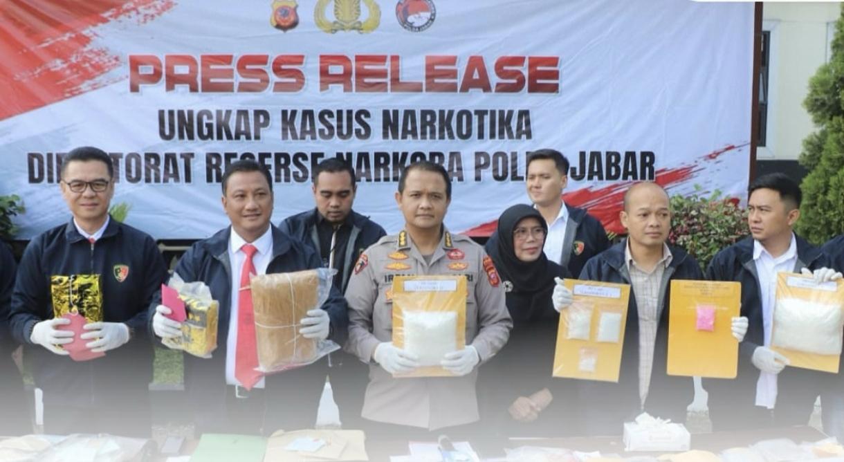 Polda Jabar Ungkap Jaringan Narkotika Jakarta–Sukabumi–Bandung, Amankan 7 Kg Sabu dan Ratusan Ekstasi
