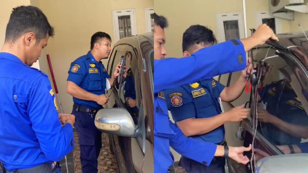 Mobil Terkunci dari Dalam, Warga Cikalang Lapor Damkar Kota Tasikmalaya