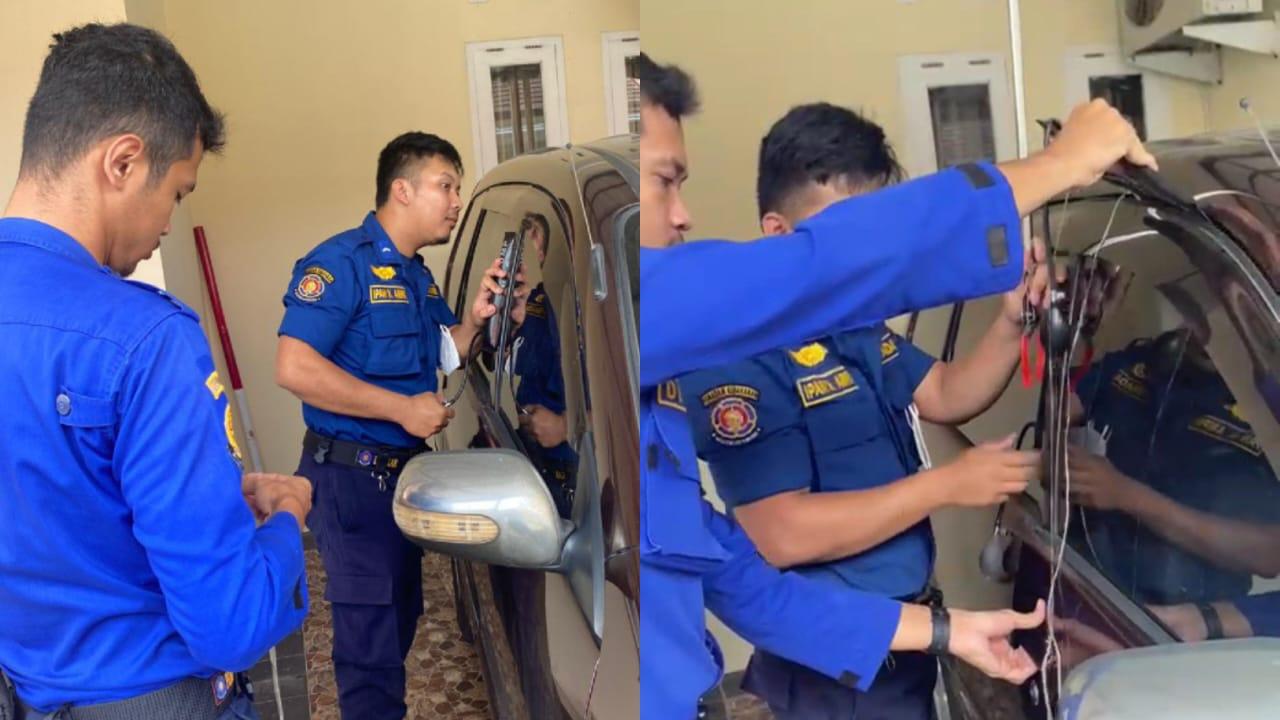 Mobil Terkunci dari Dalam, Warga Cikalang Lapor Damkar Kota Tasikmalaya