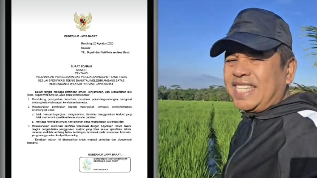 Dedi Mulyadi Keluarkan Surat Edaran Larangan Knalpot Brong di Jawa Barat