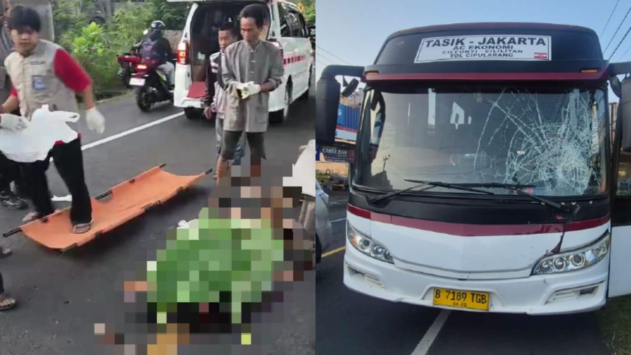 Hendak ke Sawah, Kakek 80 Tahun Tewas Tertabrak Bus Primajasa di Rajapolah Tasikmalaya saat Menyebrang Jalan