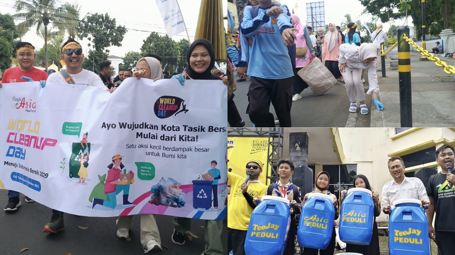 Plaza Asia Tasikmalaya Dukung Aksi World Cleanup Day 2025, Kerahkan Karyawan dan Berikan Bantuan Tong Sampah