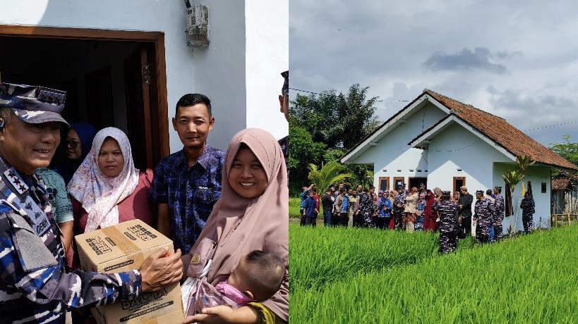 TMMD TNI AL Bedah Rumah Warga Tak Layak Huni di Tasikmalaya Jadi Hunian Nyaman