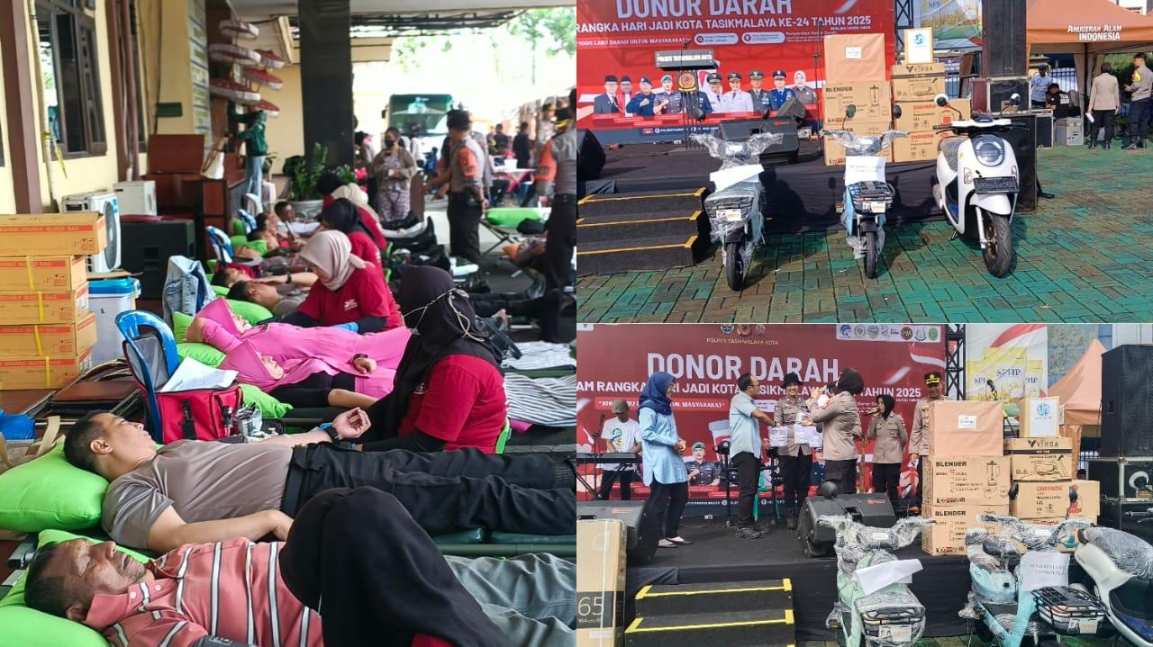 Hadiah Utama Sepeda Motor, Cara Polres Tasikmalaya Kota Tarik Minat Warga Donorkan Darah