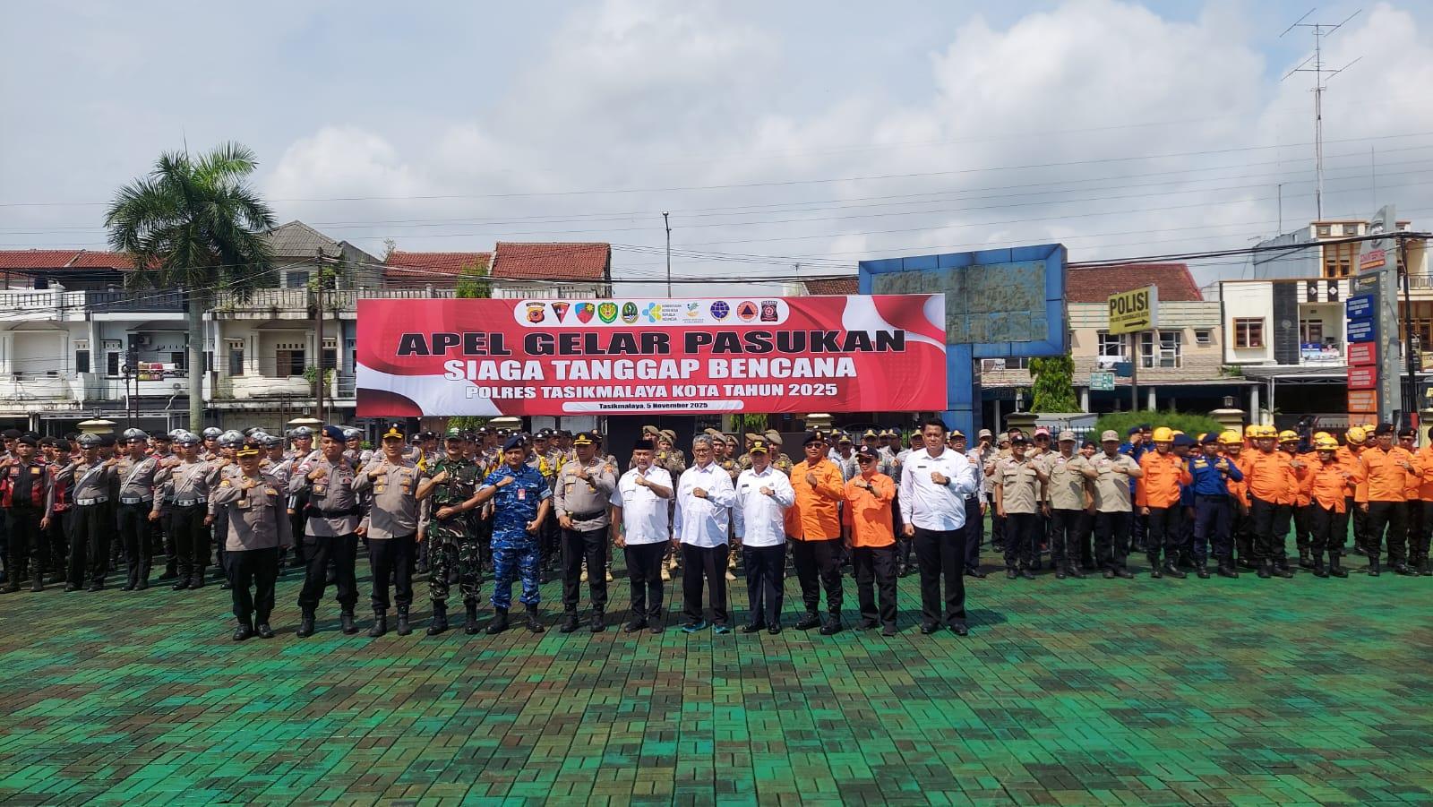 Polres Tasikmalaya Kota Gelar Apel Siaga Tanggap Bencana, Perkuat Sinergi Lintas Instansi